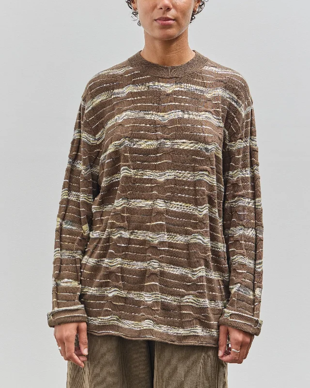 Brain Dead Space Dye Long Sleeve Mock Neck Sweater, Brown Chenille Fabric Brocade Fabric Lace Fabric Brain Dead Space Dye Long Sleeve Mock Neck Sweater, Brown Chenille Fabric Brocade Fabric Lace Fabric