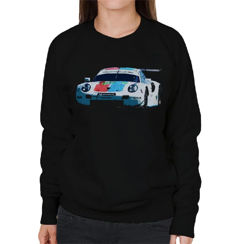 Motorsport Images Porsche 911 RSR Pilet Bamber Tandy Women's Sweatshirt Hoodie with Hem Fringe Bohemian Relaxed Motorsport Images Porsche 911 RSR Pilet Bamber Tandy Women's Sweatshirt Hoodie with Hem Fringe Bohemian Relaxed