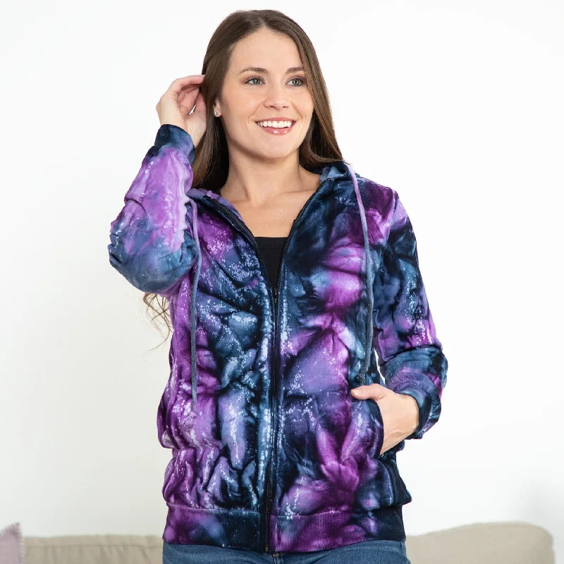 Cosmic Charm Hooded Jacket | Fair Trade Herringbone Jacket Checkered Jacket Solid Jacket