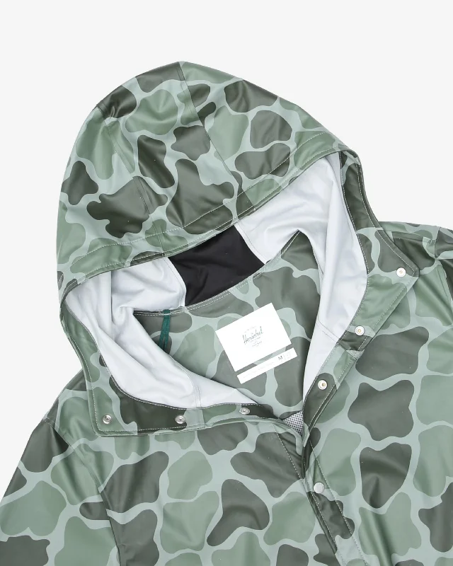 Herschel Button Up Camouflage Waterproof Rain Jacket - M Denim Jacket Leather Jacket Suede Jacket Herschel Button Up Camouflage Waterproof Rain Jacket - M Denim Jacket Leather Jacket Suede Jacket