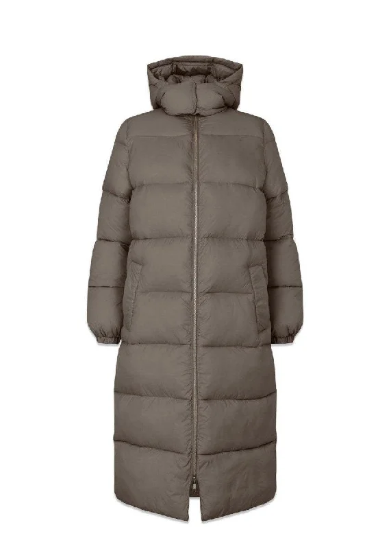 StellaMD long jacket - Espresso Fleece Jacket Down Jacket Feather Jacket