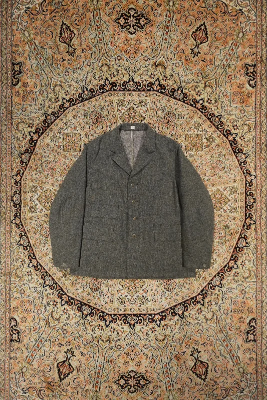 Taiga Takahashi SACK JACKET (MELANGE GRAY) Plaid Jacket Tartan Jacket Houndstooth Jacket Taiga Takahashi SACK JACKET (MELANGE GRAY) Plaid Jacket Tartan Jacket Houndstooth Jacket