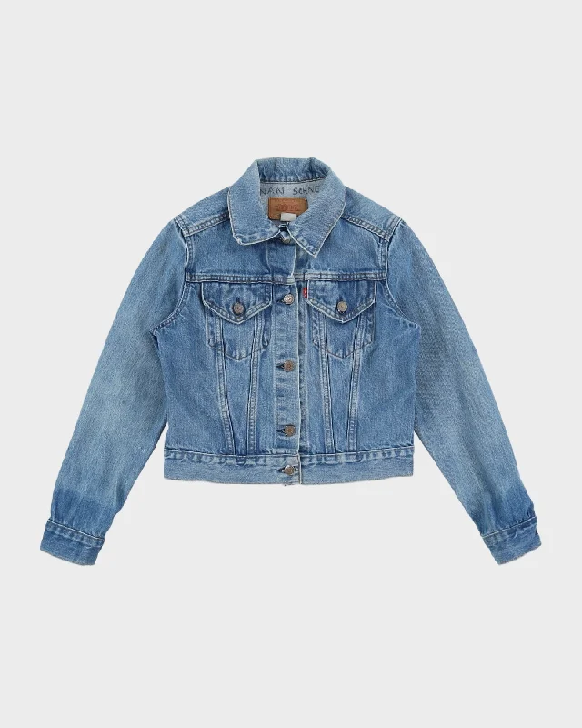 Vintage 80s Levi's Blue Denim Jacket - XS / S Satin Jacket Silk Jacket Chiffon Jacket Vintage 80s Levi's Blue Denim Jacket - XS / S Satin Jacket Silk Jacket Chiffon Jacket