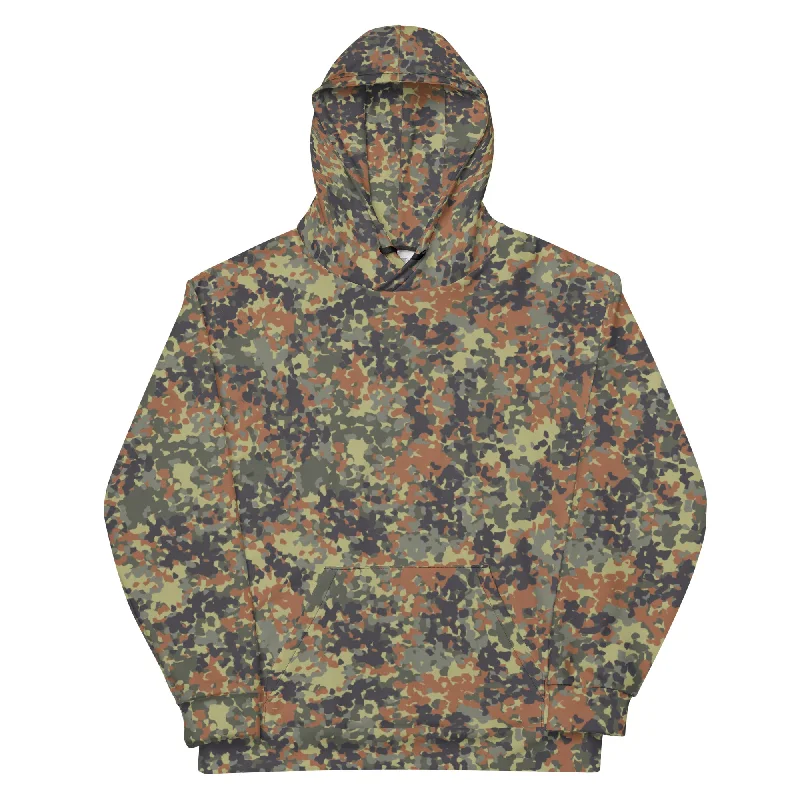 Flecktarn Reconnaissance Camo Brushed Fleece Hoodie Hoodie with Reflective Safety Nightwear Flecktarn Reconnaissance Camo Brushed Fleece Hoodie Hoodie with Reflective Safety Nightwear