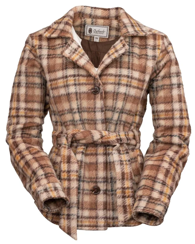 Women’s Evelyn Belted Jacket Hooded Jacket Caped Jacket Shawl Collar Jacket