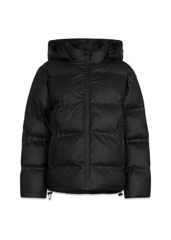 Fox C Puffer Jacket - Black Herringbone Jacket Checkered Jacket Solid Jacket