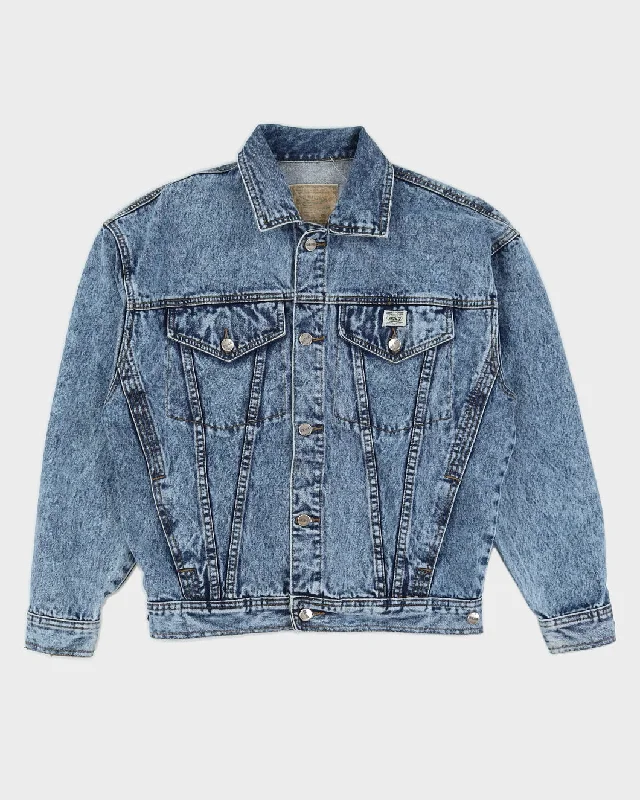 Vintage 80s Hoko Jeans Stone Wash Blue Denim Jacket - L Striped Jacket Polka Dot Jacket Floral Jacket Vintage 80s Hoko Jeans Stone Wash Blue Denim Jacket - L Striped Jacket Polka Dot Jacket Floral Jacket