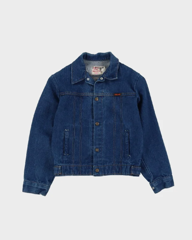 Vintage 80s Saddle King Western Blue Denim Jacket - XS / S Bomber Jacket Anorak Windbreaker Vintage 80s Saddle King Western Blue Denim Jacket - XS / S Bomber Jacket Anorak Windbreaker