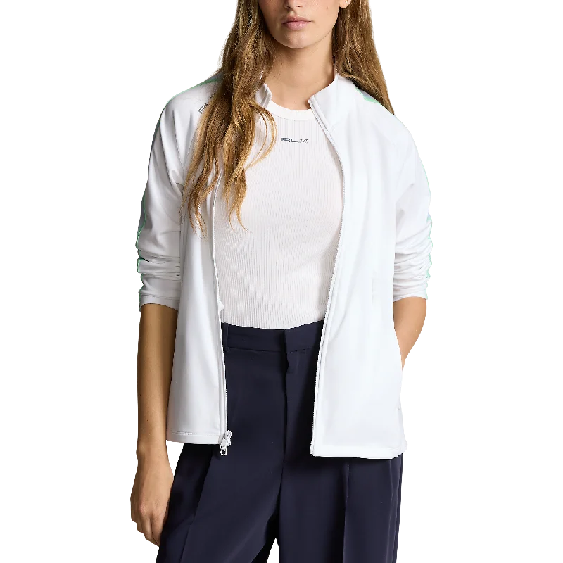 RLX Ralph Lauren Women's Power Stretch Full-Zip Golf Jacket - Ceramic White Trench Coat Raincoat Waterproof Jacket RLX Ralph Lauren Women's Power Stretch Full-Zip Golf Jacket - Ceramic White Trench Coat Raincoat Waterproof Jacket