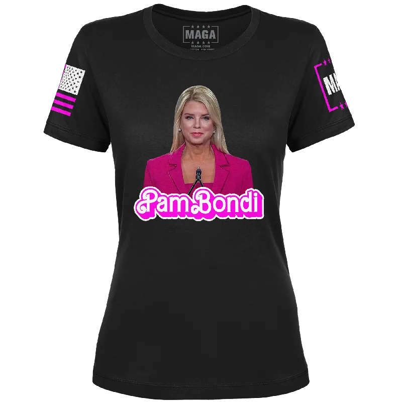 Pam Bondi V2 Ladies Tee Handmade Hand-knitted Hand-woven