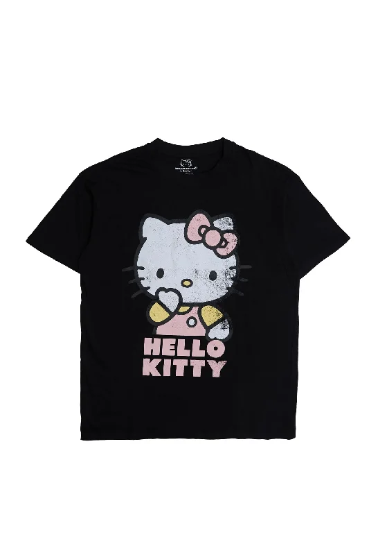 Hello Kitty Graphic Relaxed Tee Houndstooth Herringbone Solid