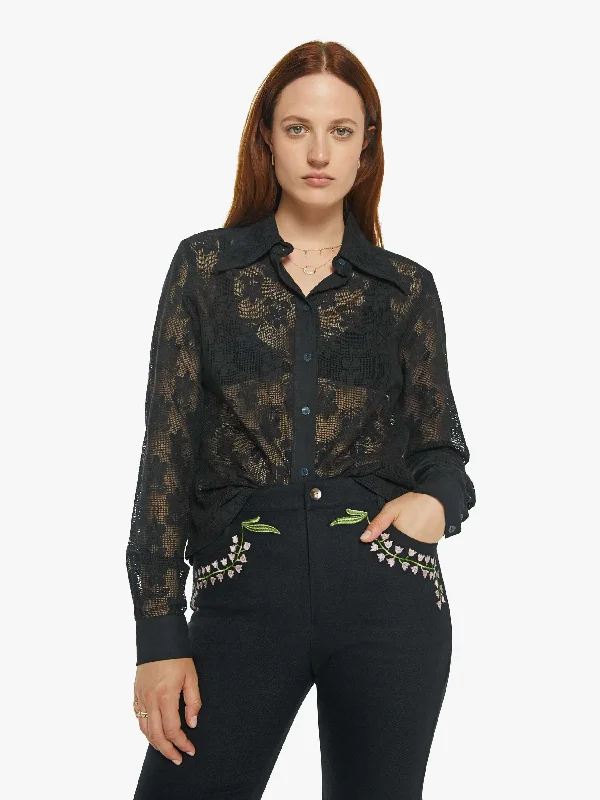 Alix of Bohemia Dolly Shirt - Blackjack Daisy Terry Blend Velvet Blend Canvas Blend