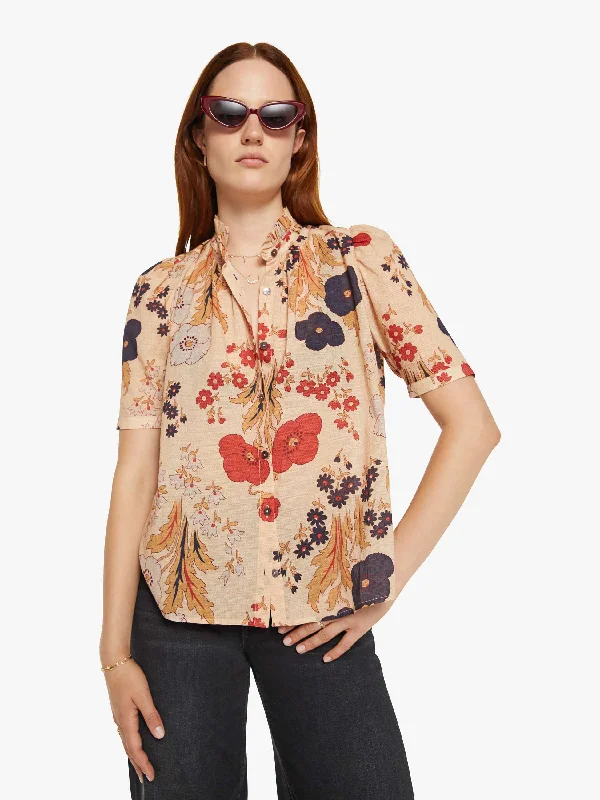 Alix of Bohemia Winnie Shirt - Vintage Poppy Boxy Fit Fitted Loose