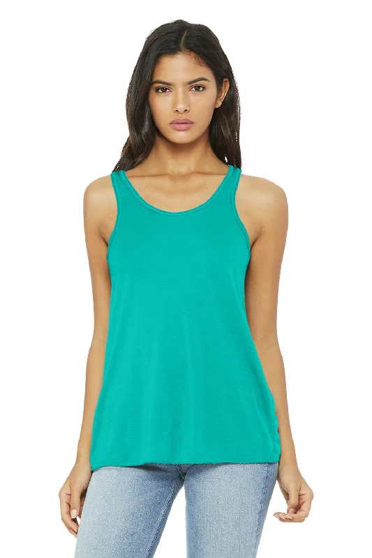 Bella + Canvas Womens Flowy Tank Top - Teal Green pastel tank top