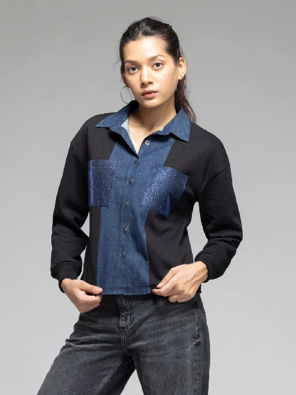 Bethany Shirt Solid Color Striped Floral