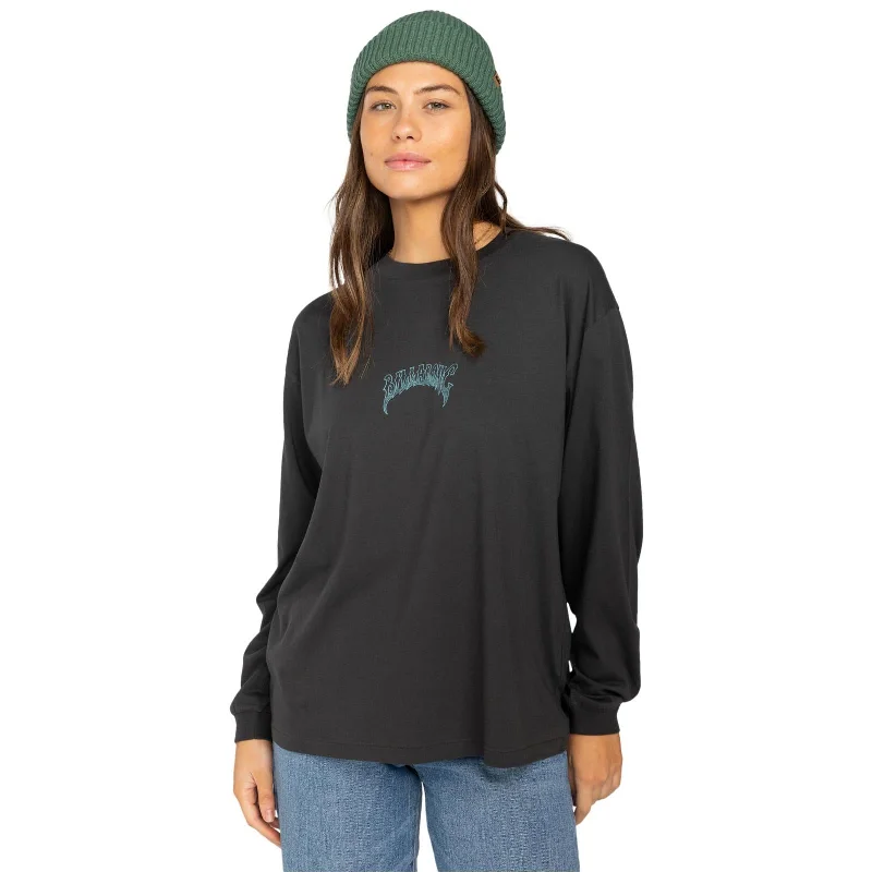 Billabong Womens Still Karma Long Sleeve Graphic T-Shirt Spandex Blend Rayon Blend Denim Blend Billabong Womens Still Karma Long Sleeve Graphic T-Shirt Spandex Blend Rayon Blend Denim Blend