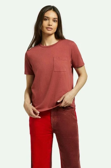 Brixton Carefree Organic Garment Dye Perfect T-Shirt Houndstooth Herringbone Solid