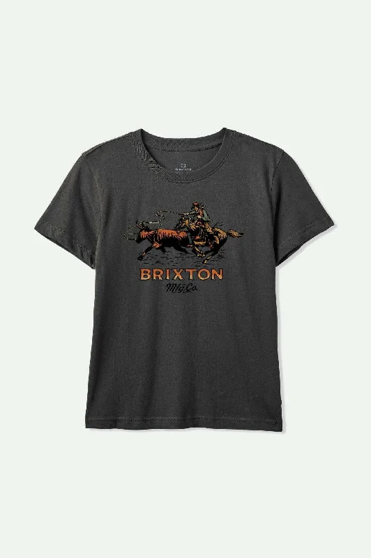 Brixton Wrangling Vintage Crew T-Shirt Cashmere Blend Cotton Blend Poly Blend
