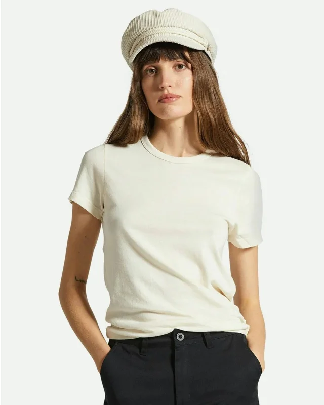 Carefree Organic Garment Dye Slim Crew T-Shirt Collared Crew Neck Turtle Neck