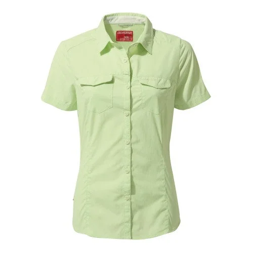 Craghoppers Womens/Ladies NosiLife Adventure II Short Sleeved Shirt Hooded Caped Shawl Collar Craghoppers Womens/Ladies NosiLife Adventure II Short Sleeved Shirt Hooded Caped Shawl Collar