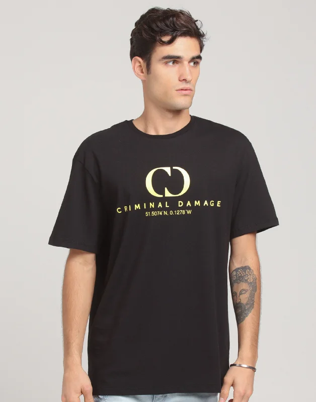 Criminal Damage Co-Ordinate Oversize T-Shirt Black/Yellow Cashmere Blend Cotton Blend Poly Blend Criminal Damage Co-Ordinate Oversize T-Shirt Black/Yellow Cashmere Blend Cotton Blend Poly Blend