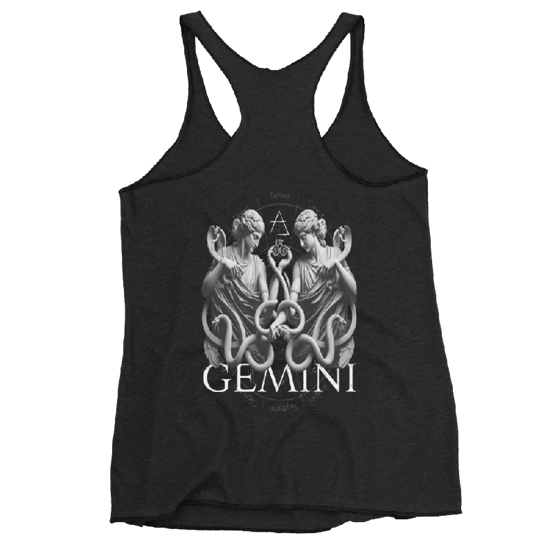Deadpan Couture "Gemini" Women's Racerback Tank ivory tank top