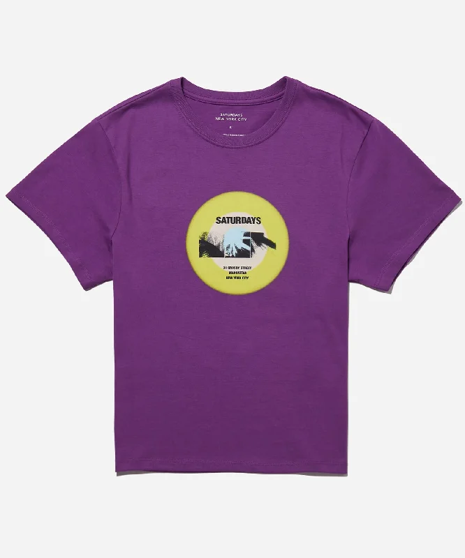 Disco Standard Short Sleeve Tee Fleece Fabric Down Fabric Feather Fabric