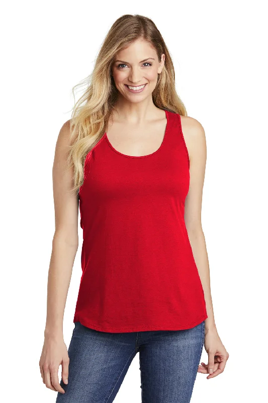 District Womens Very Important Tank Top - Classic Red crew neck tank