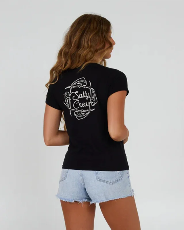 Drawn In Circles Modern S/S T-Shirt Denim Fabric Leather Fabric Suede Fabric