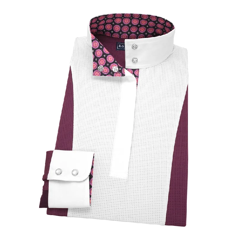 Essex Classics Ladies Plum Luna Performance Rosettes Show Shirt Elegant Classic Vintage