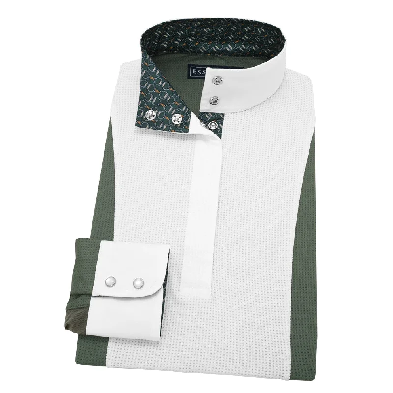 Essex Classics Ladies Sage Green Luna Performance Stirrups Show Shirt Oversized T-Shirt Spandex breathable Essex Classics Ladies Sage Green Luna Performance Stirrups Show Shirt Oversized T-Shirt Spandex breathable