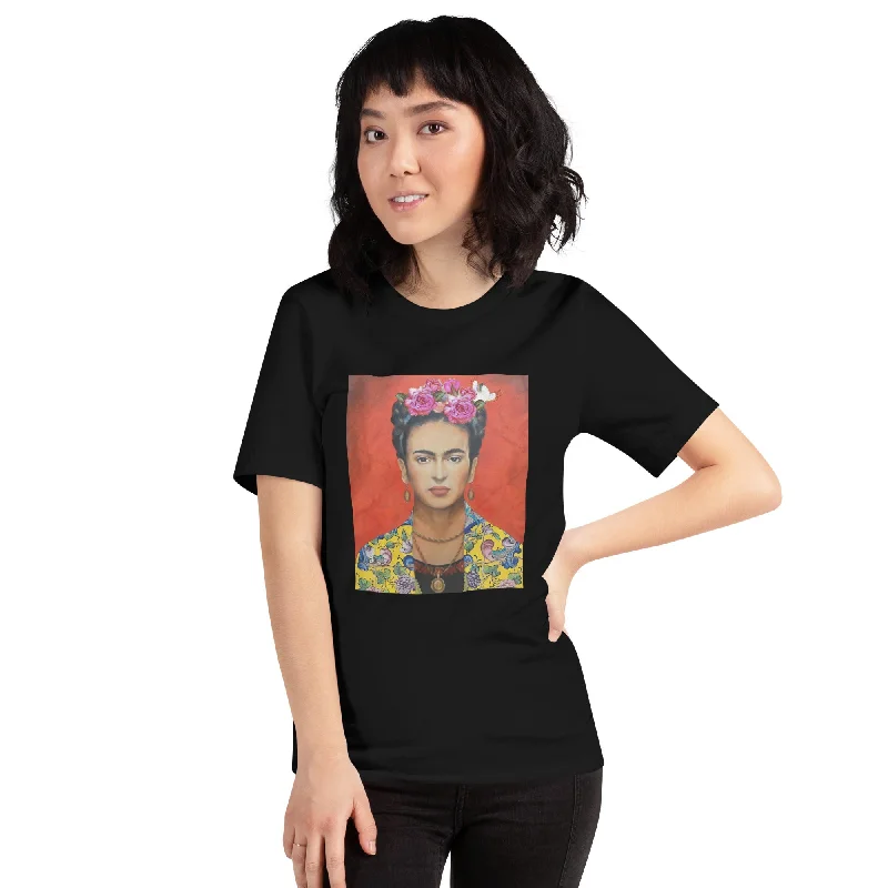 FRIDA PORTRAIT Women's T-Shirt Wool Fabric Cashmere Fabric Tweed Fabric