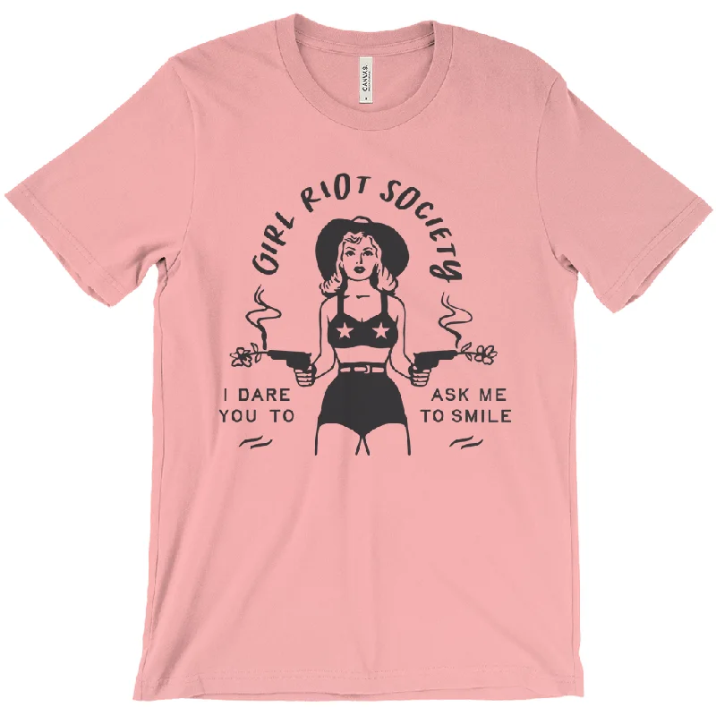 Girl Riot Society - No Chapter - Solid T Shirt Welt Pockets Slit Pockets Flap Pockets Girl Riot Society - No Chapter - Solid T Shirt Welt Pockets Slit Pockets Flap Pockets