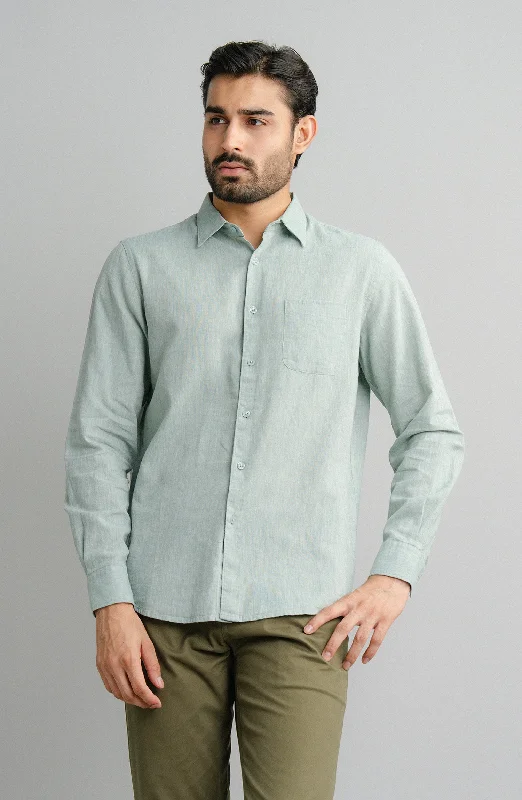 Full Sleeves Cotton Shirt Collared Crew Neck Turtle Neck