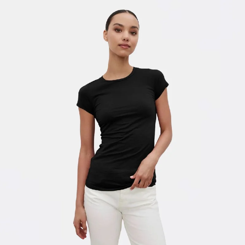 Jemma Gauzy Whisper Classics Crew Tee Chenille Blend Fleece Blend Nylon Blend