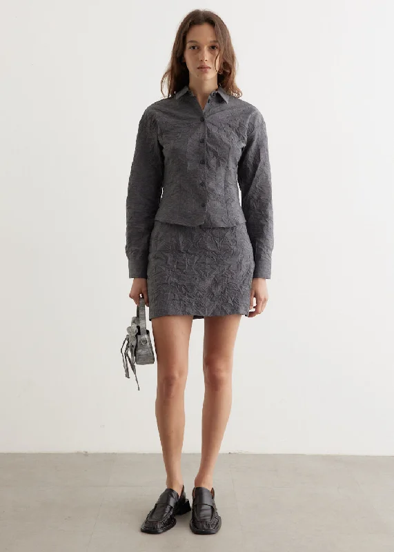 Magalita Shirt Collared T-Shirt Boat Neck A-Line
