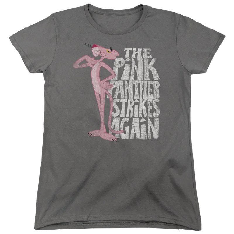 Pink Panther Strikes Again Women's T-Shirt Print Jacquard Patchwork