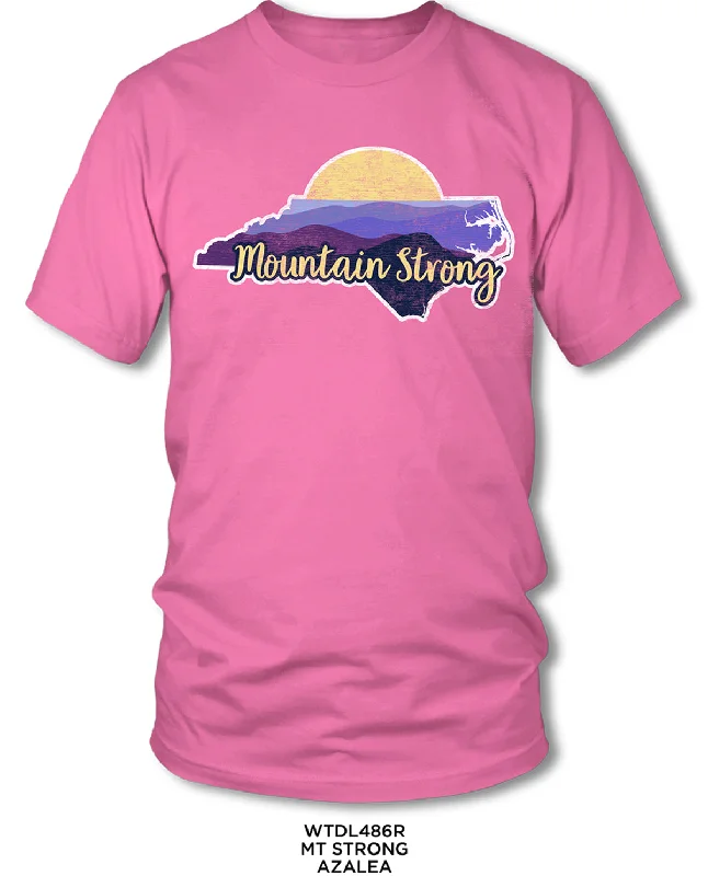 Mountain Strong Short Sleeve Tee Graphic T-Shirt Round Neck Polyester