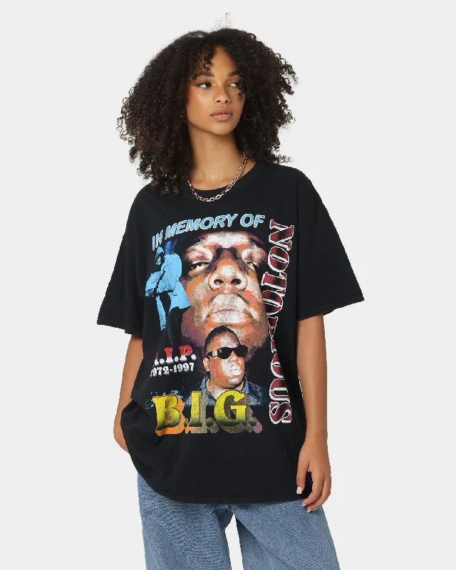 Notorious B.I.G In Memory Big Vintage T-Shirt Black Wash Cozy Warm Stylish