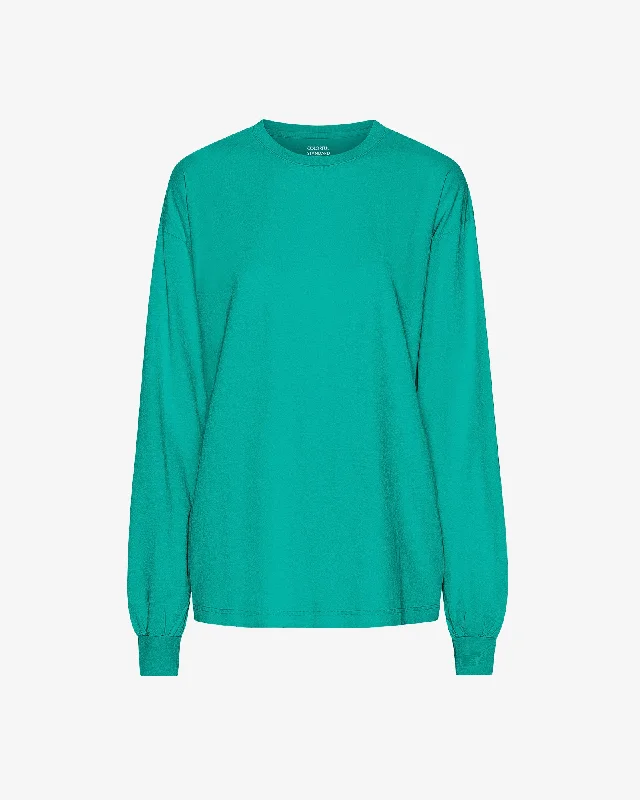 Oversized Organic LS T-shirt - Tropical Sea Layered Multi-layer Single Layer