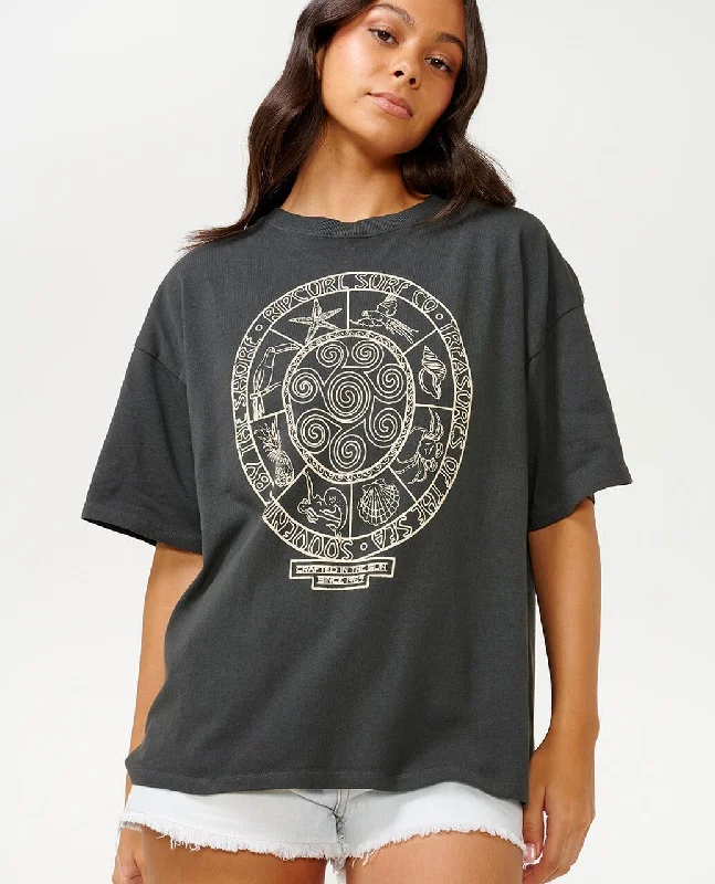 Rip Curl Souvenirs Heritage T-Shirt Nylon Fabric Polyester Fabric Spandex Fabric