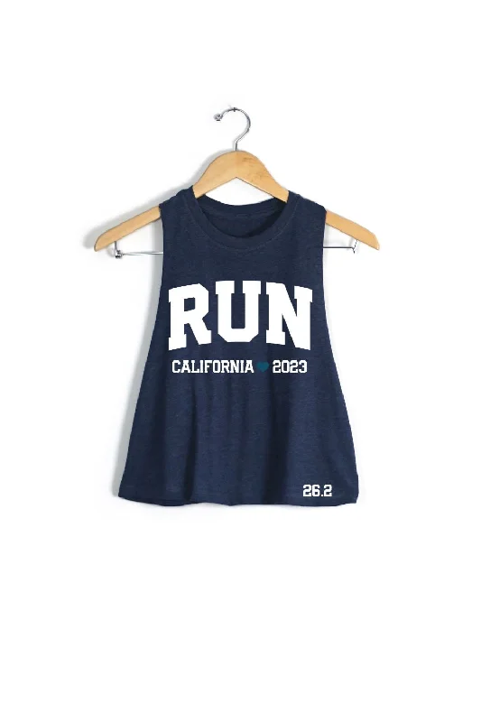 RUN California 2024 Racerback Tank metallic tank top