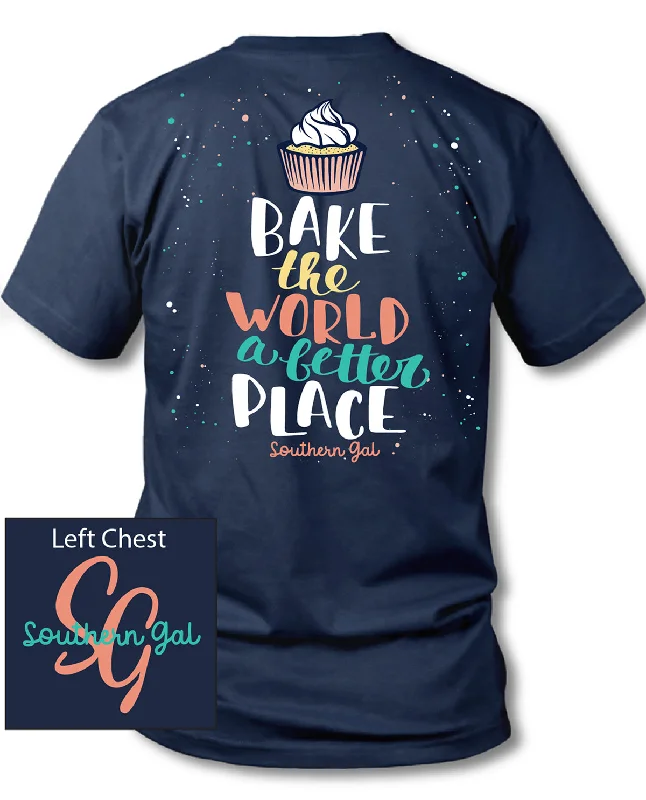Southern Gal Plus Bake Short Sleeve Tee Layered Multi-layer Single Layer