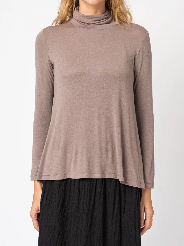 Flared Turtleneck Shirt Anti-Shrink Durable Soft