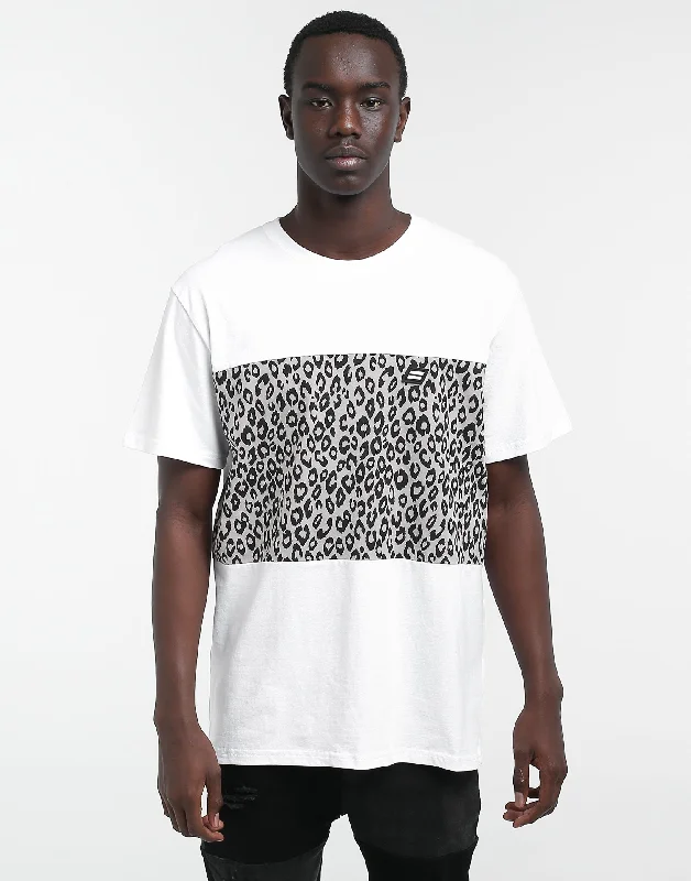 Thing Thing Panel Tee White/Leopard Zippered Front Buttoned Front Snap Front