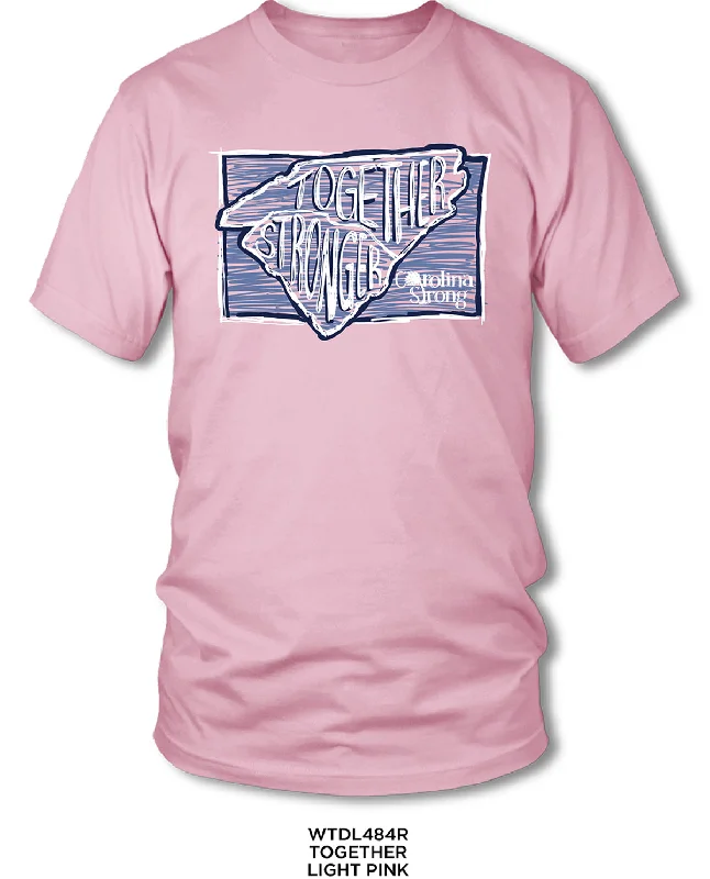 Together Carolina's Short Sleeve Tee Solid Print Embellished