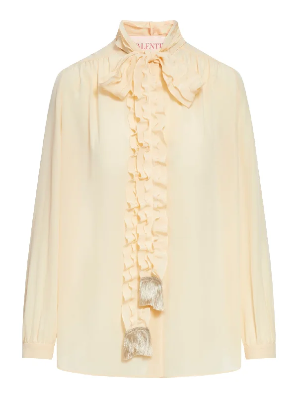 CREPE DE CHINE SHIRT Print Jacquard Patchwork