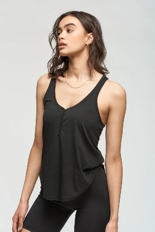 Kuwalla W Henley Racer Tank boho tank top
