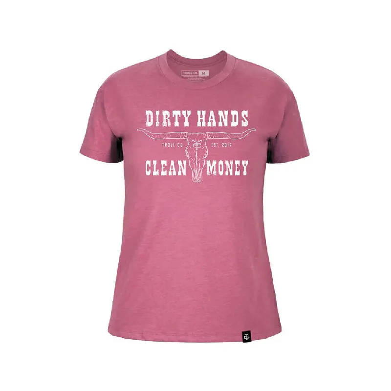 Women's DHCM Longhorn Tee Terry Blend Velvet Blend Canvas Blend