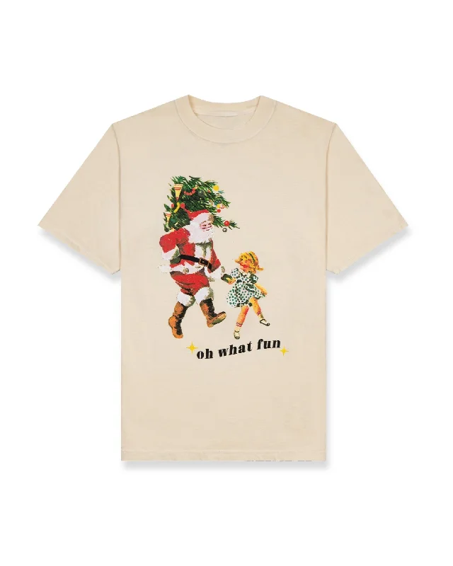 Women's Oh What Fun S/S Tee Beaded Sequined Faux Fur